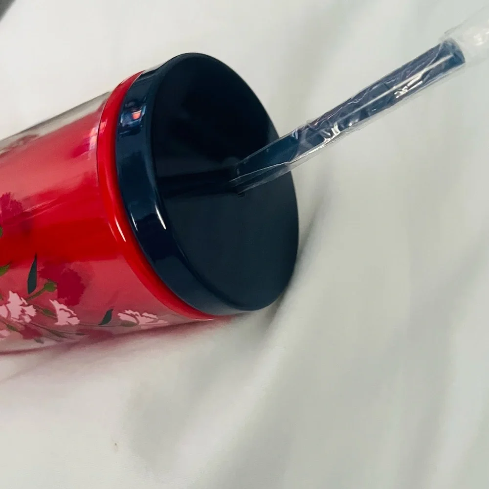 Kate Spade Red Flowered Insulated Tumbler